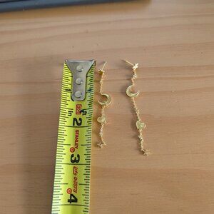 Star and Moon Drop Earrings